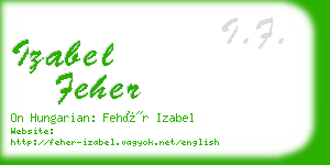 izabel feher business card